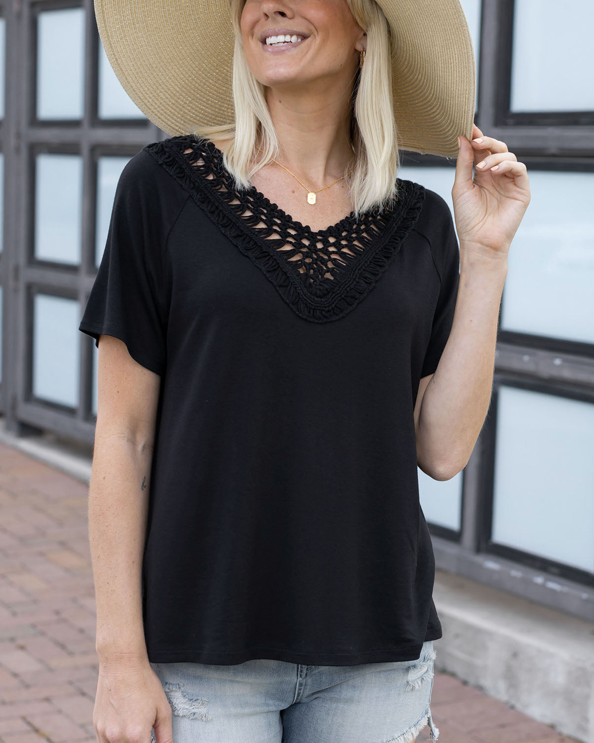 Calia Black Crochet Top - Grace and Lace