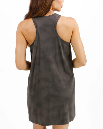 Casual Two-Piece Tonal Print Athleisure Dress