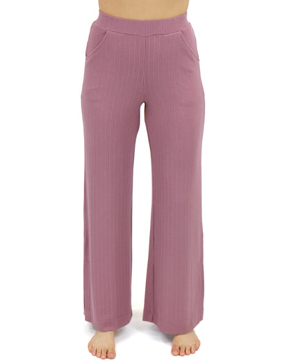Front stock shot of Dark Lilac Coziest Wide Leg Lounge Pants