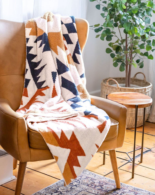 styled view of aztec blanket