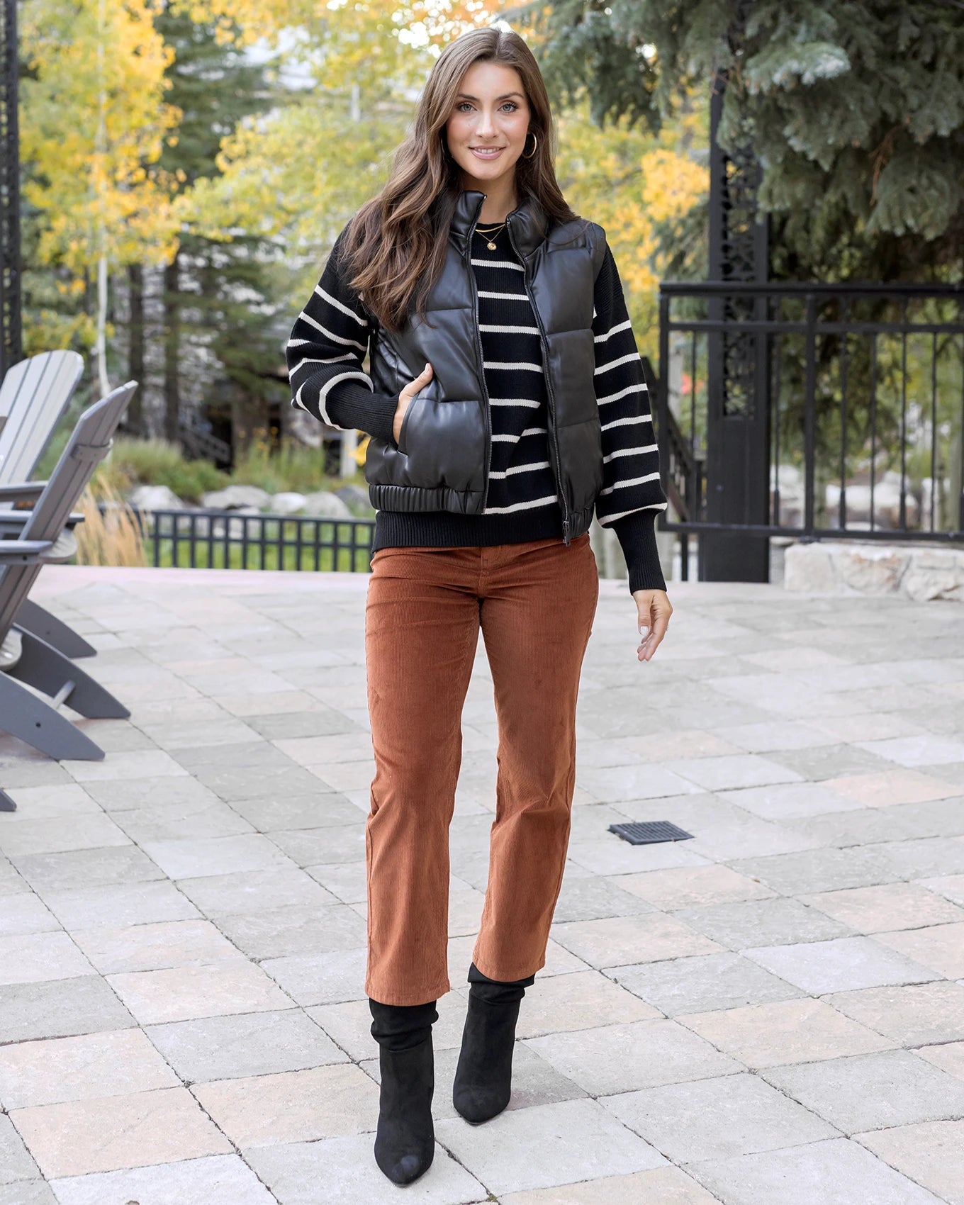 black and white sweater