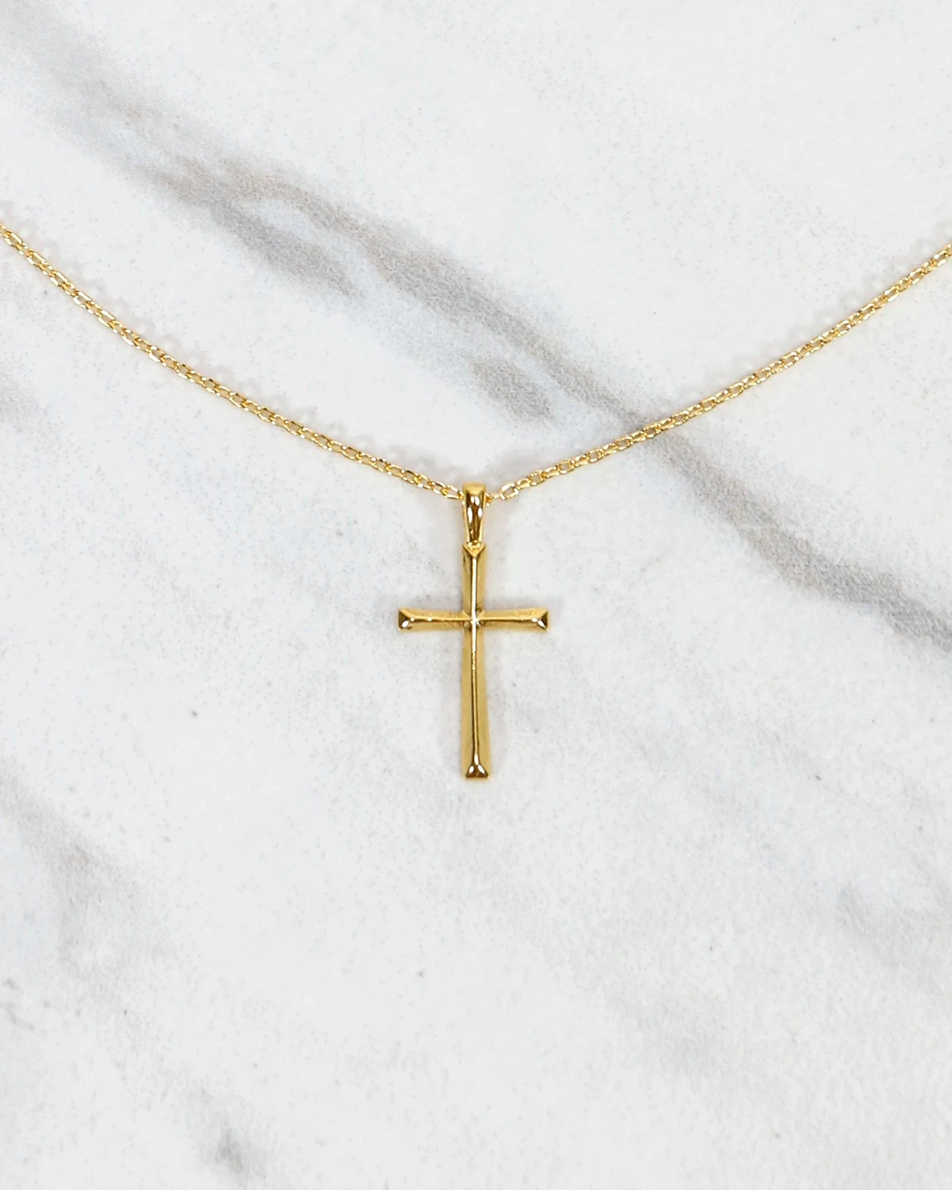 gold cross necklace