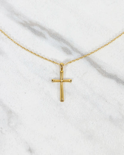 gold cross necklace