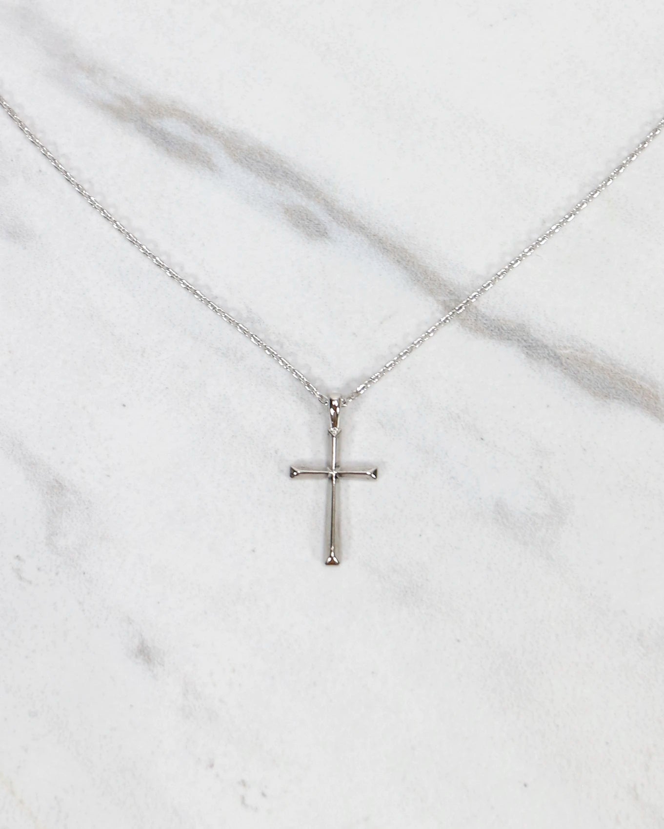 silver cross necklace