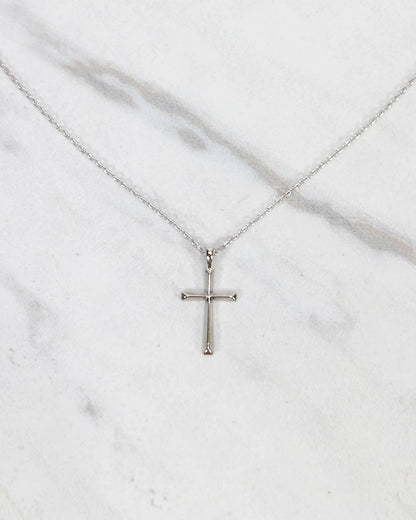 silver cross necklace