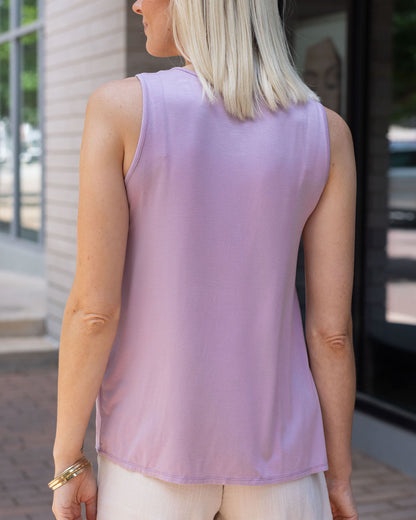 Crossover Top Orchid Petal Back