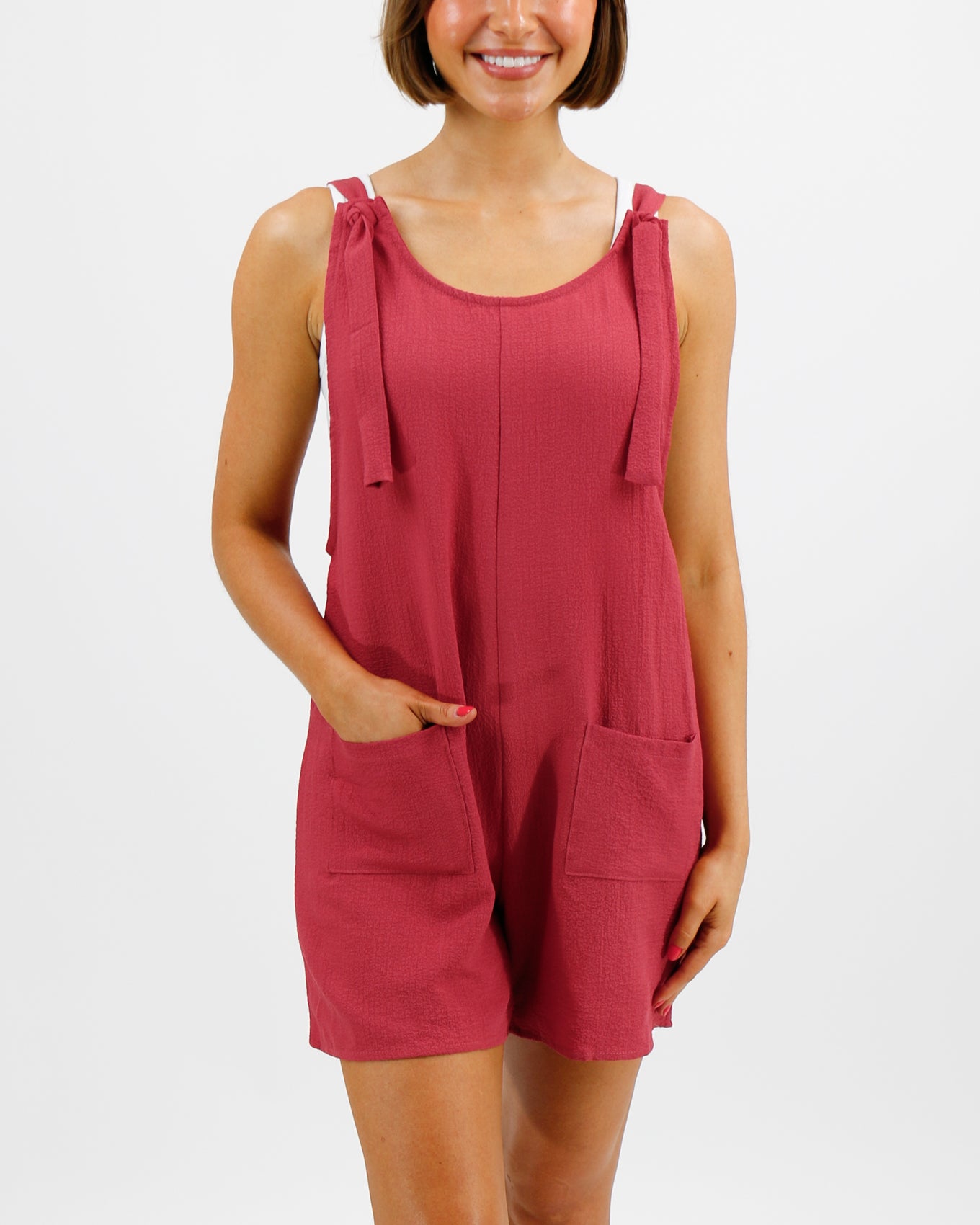 Short sleeve romper