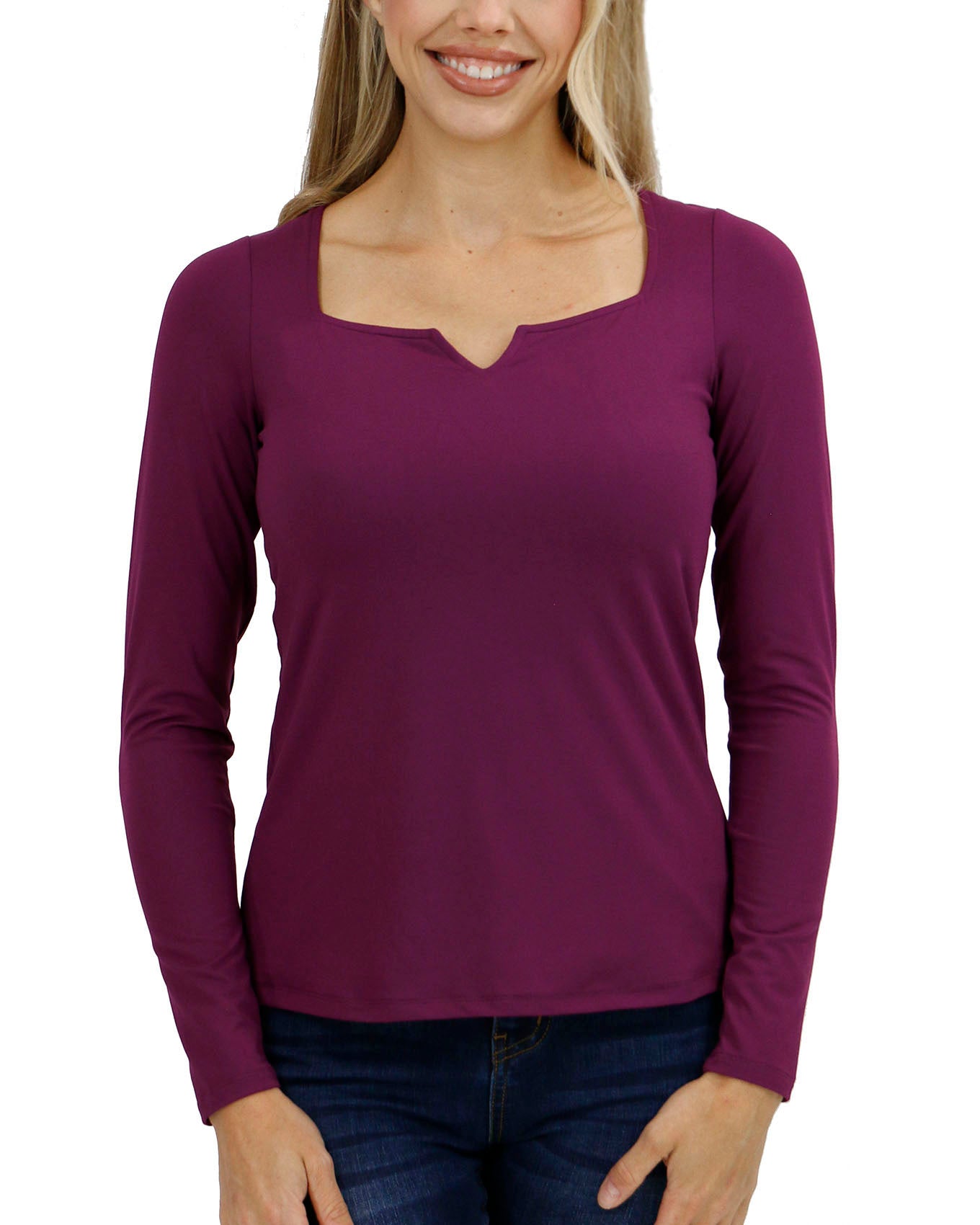 Ever Soft Fuchsia Square Neck Top - FINAL SALE - Grace and Lace