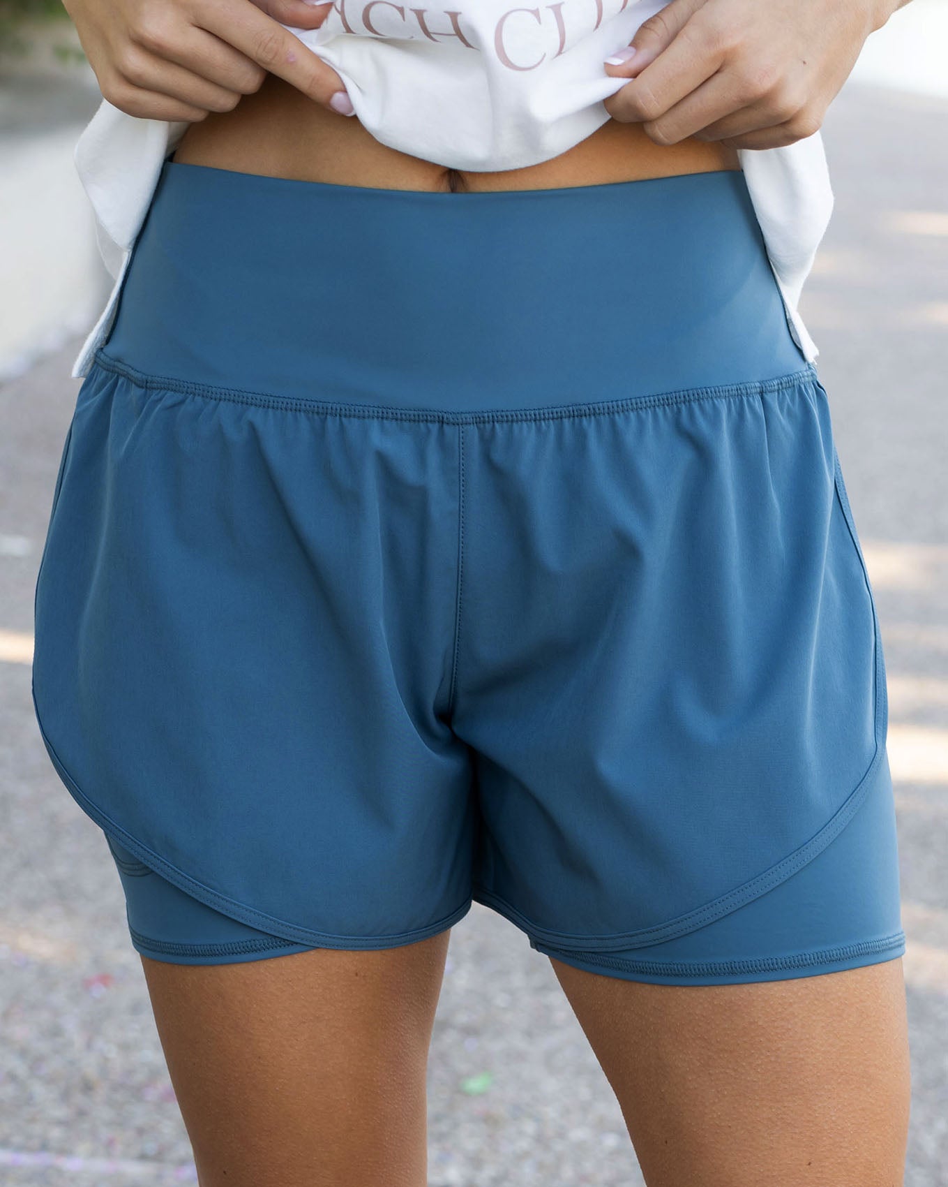 Athletic Shorts Blue Heron Front