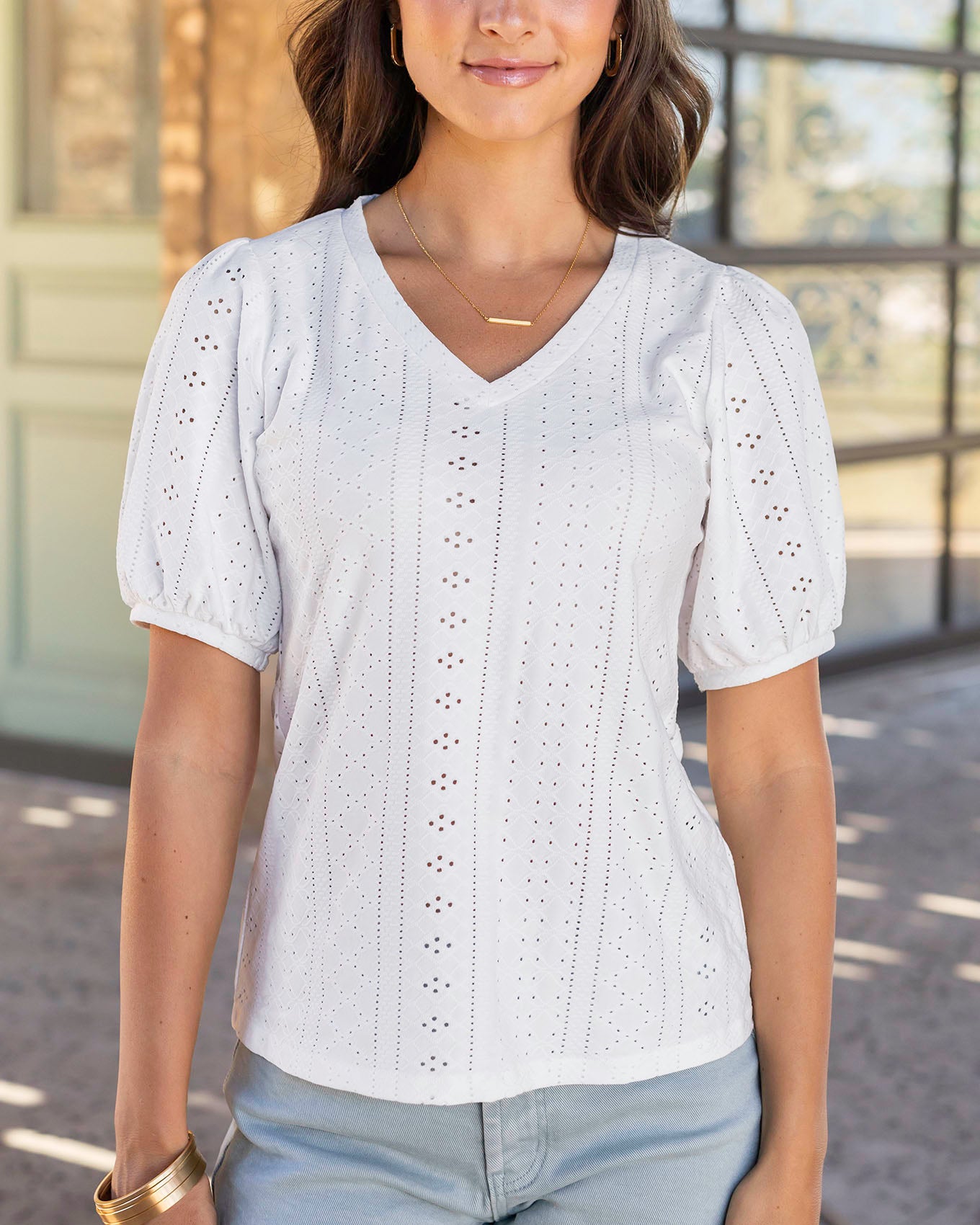 Puff sleeve top