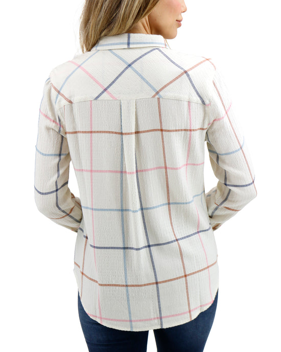 Favorite Button Up Top in Multi Windowpane - FINAL SALE - Multi ...