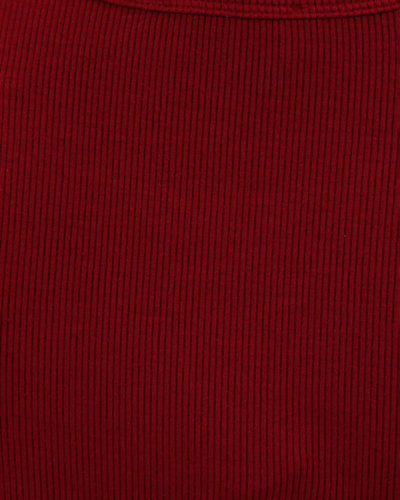 Fitted Ribbed Tee Ruby - FINAL SALE