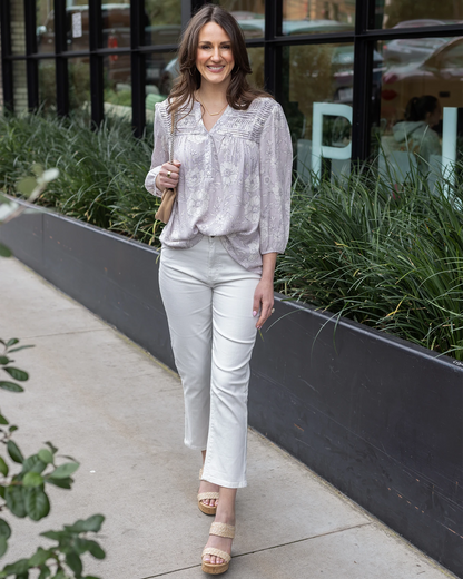 grey blouse