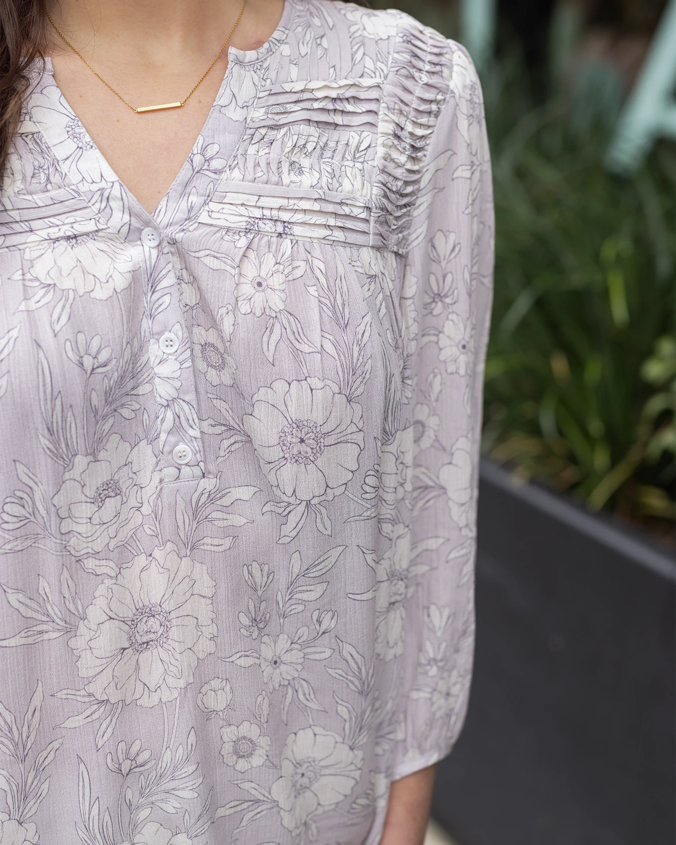 purple blouse