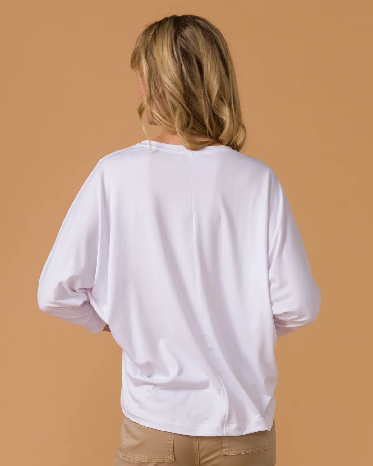 Everyday Ease White Dolman Sleeve Crew