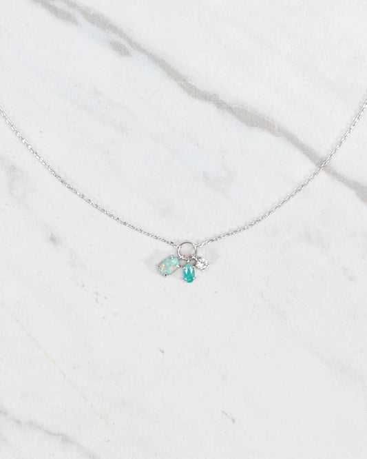 gemstone charm necklace