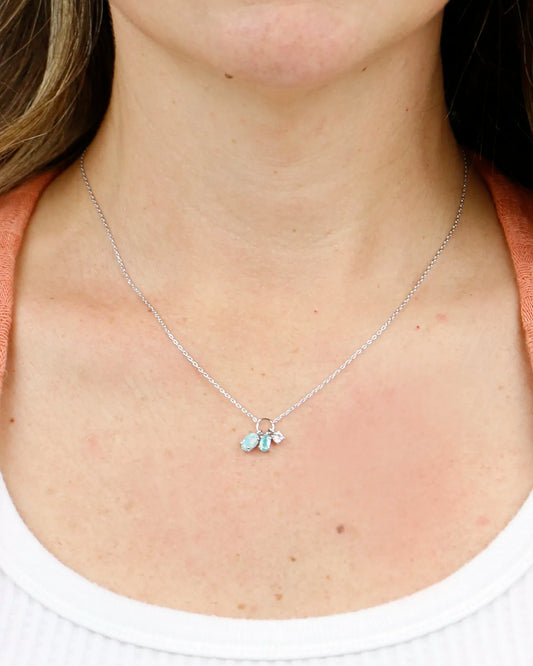gemstone charm necklace