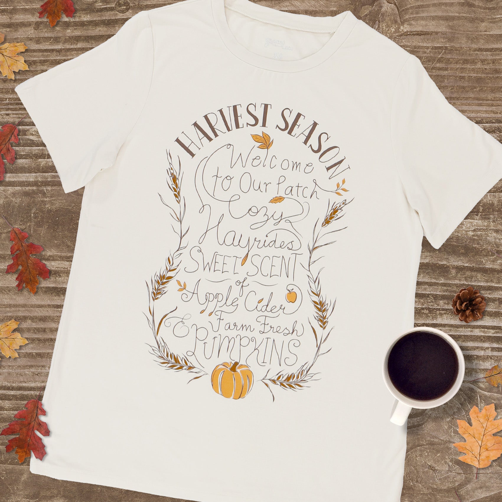 Girlfriend Fit Graphic Tee - Harvest Season - FINAL SALE - Grace