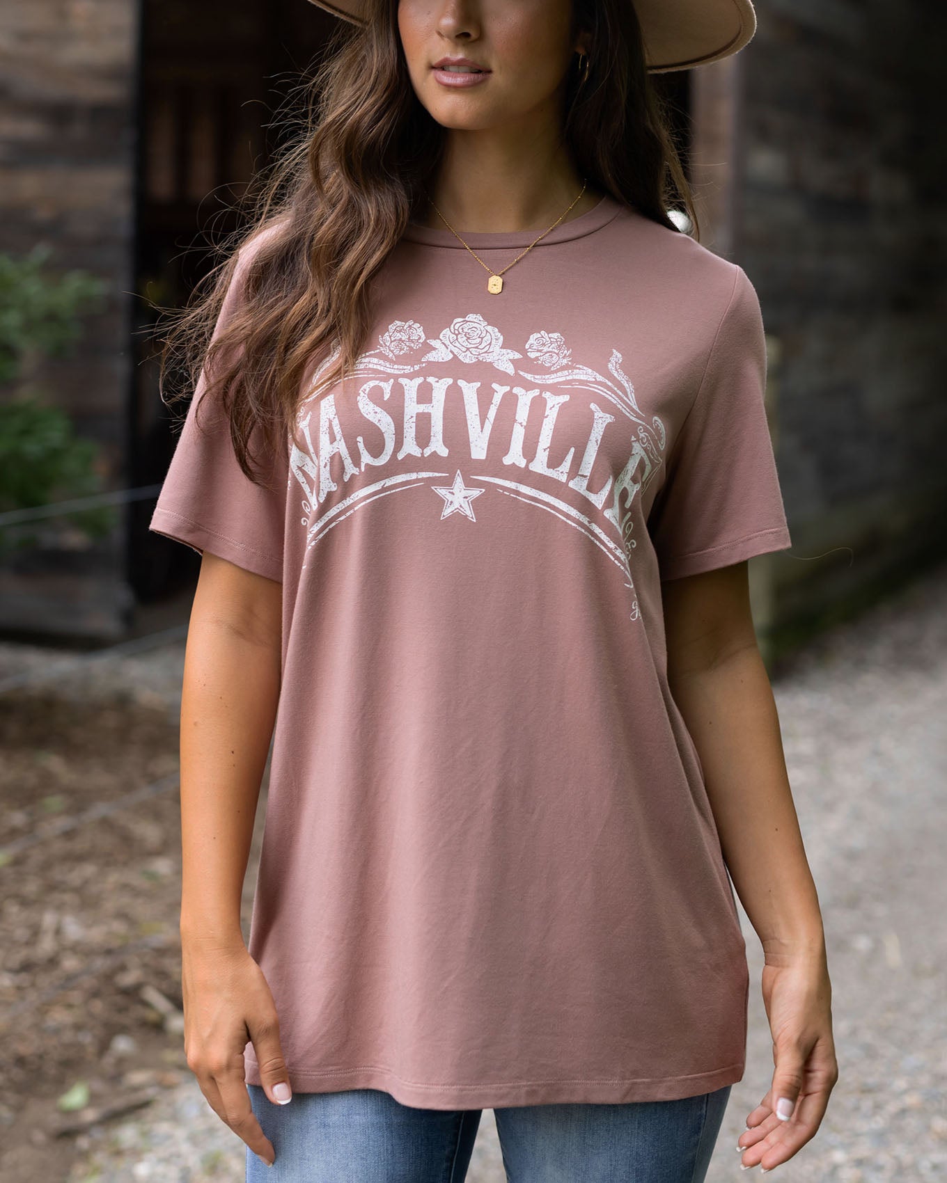 front view of nashville graphic tee