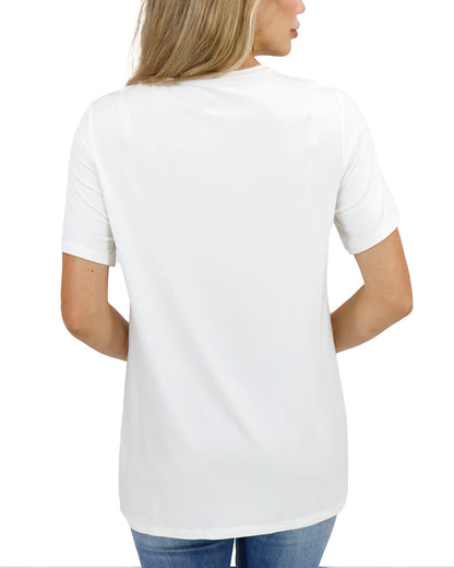 back view stock shot girlfriend basic fit tee in ivory