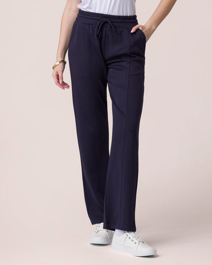 Navy Blue Scuba Pants with pockets