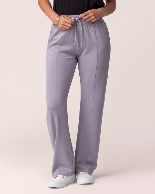 Silver Grey Scuba pants with pockets