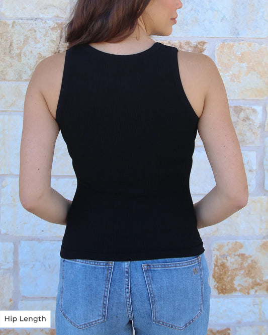 High Neck Black Brami Tank High neck tank top