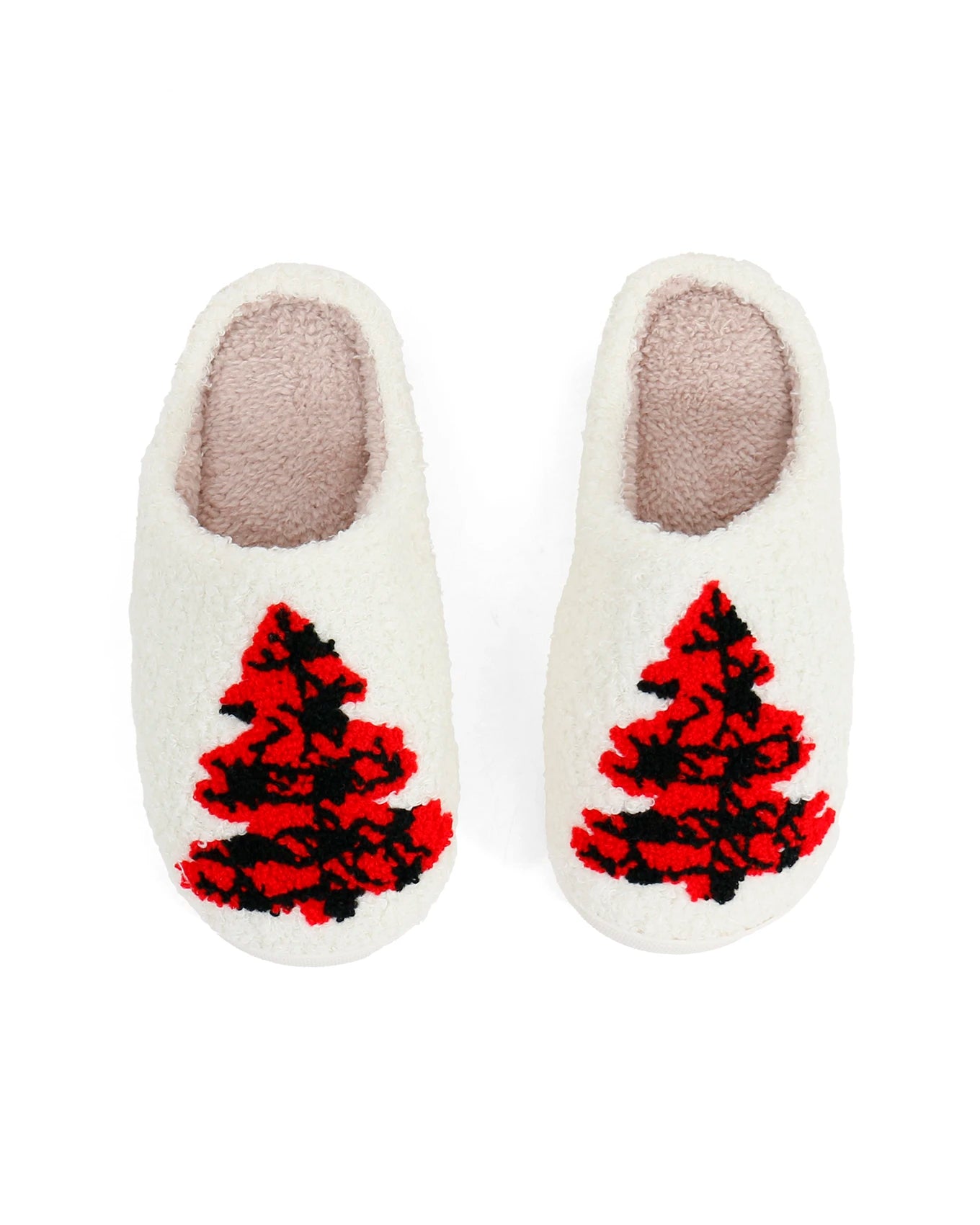 Holiday Plaid Christmas Tree Slippers - FINAL SALE