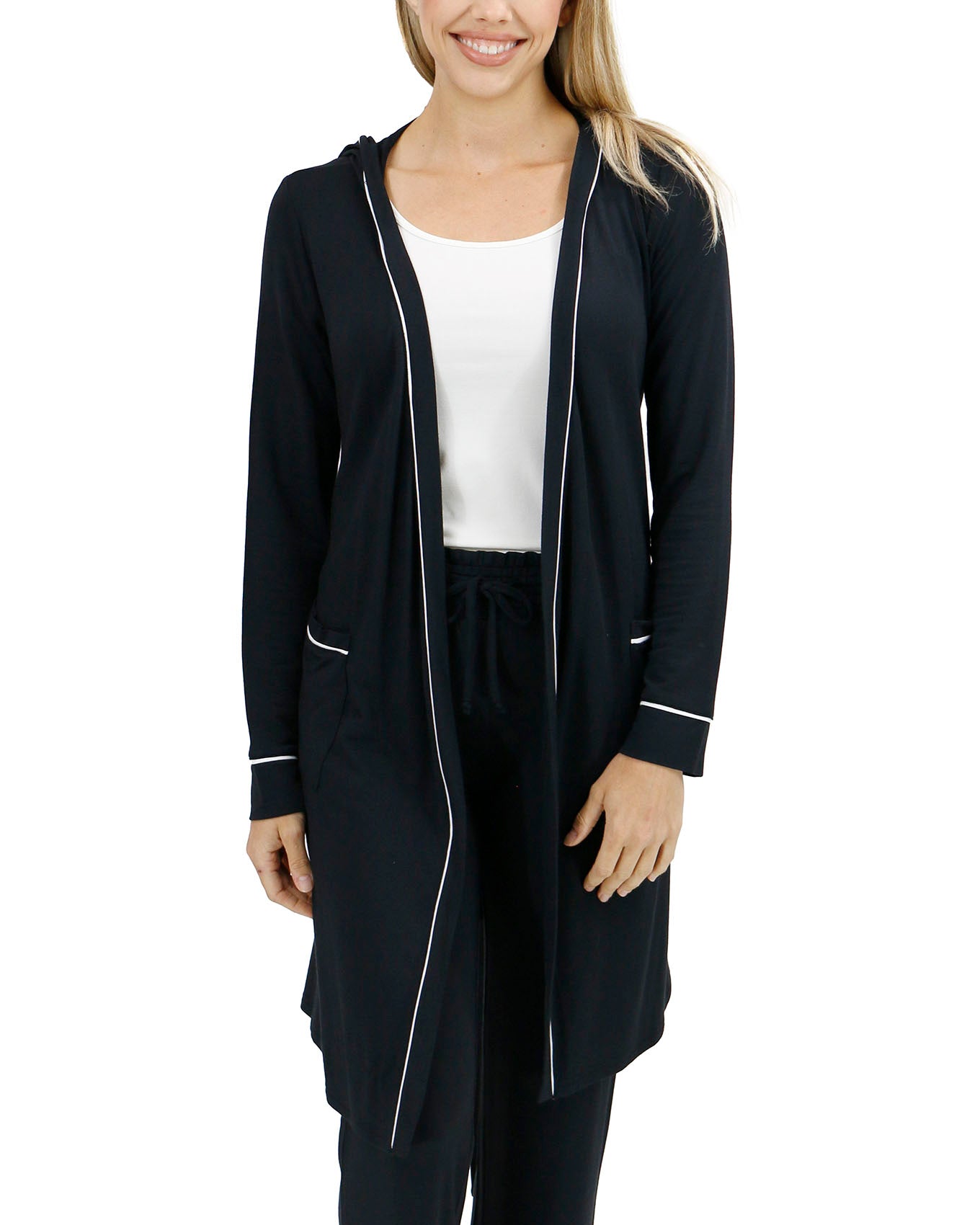 Hooded Changing Robe Unisex Black