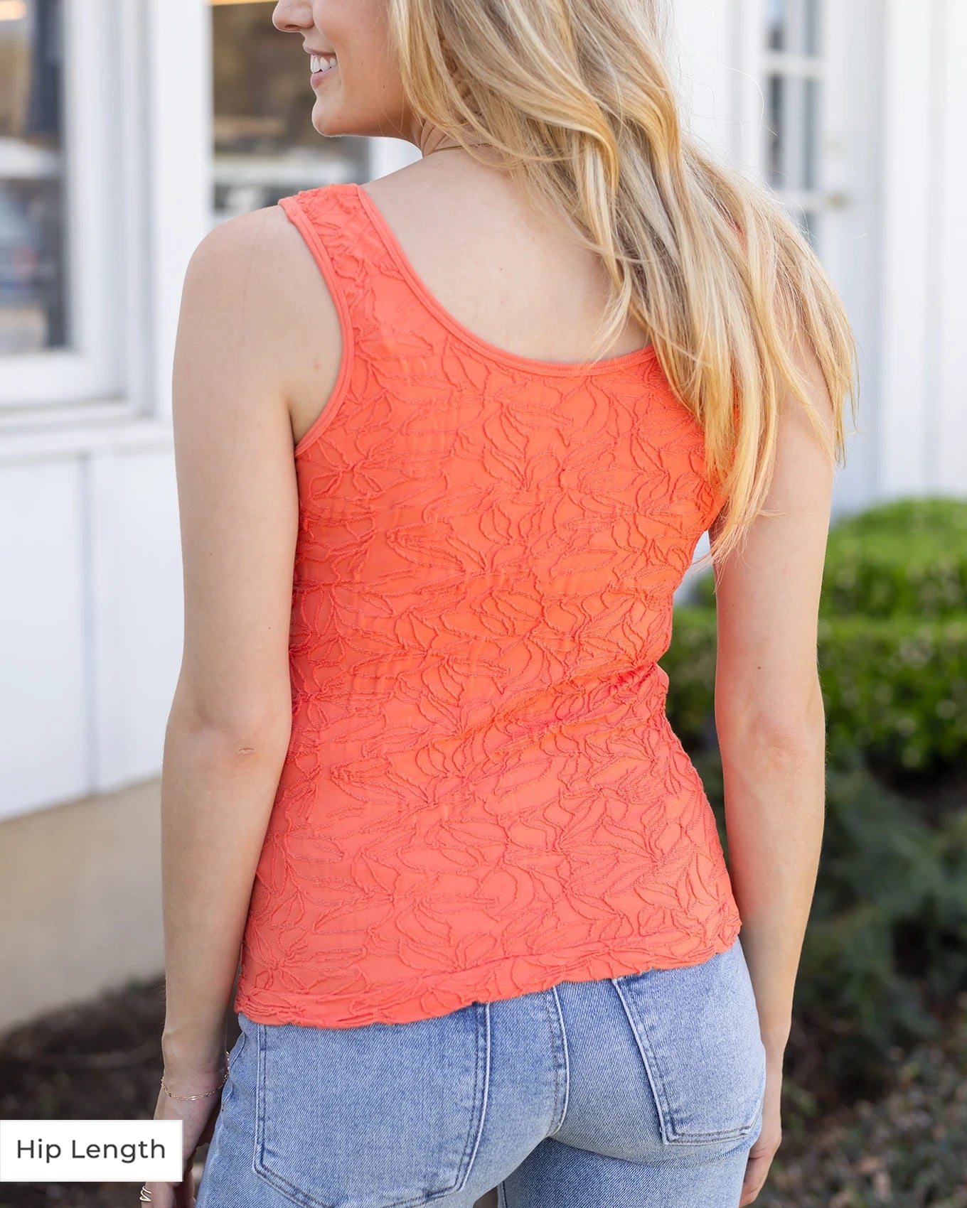 Orange Coral Jacquard Brami Tank