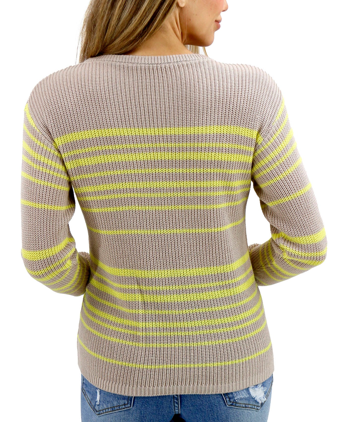 Back view stock shot of Lemon Lines Lightweight Sweater