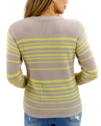 Back view stock shot of Lemon Lines Lightweight Sweater