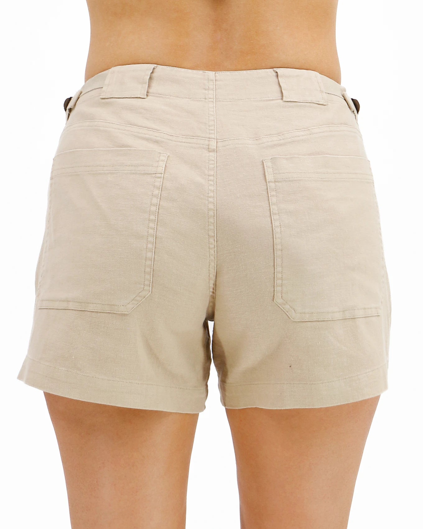 Khaki Linen Shorts