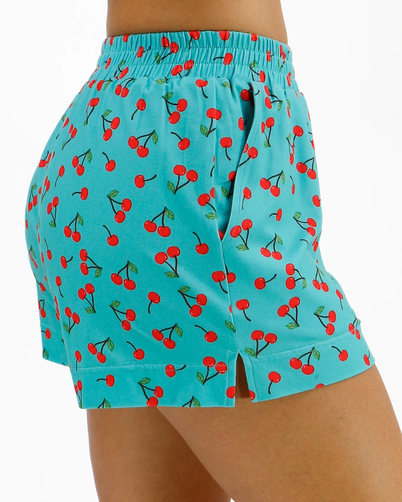 Live-In Short Sleeve Pajama Set in Cherry Print