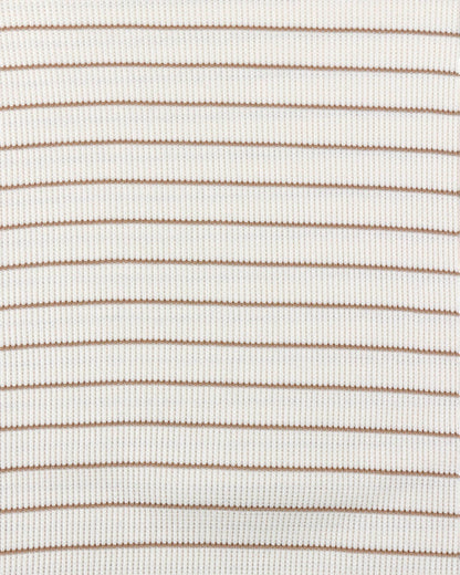 fabric view of natural stripe long sleeve tunic tee