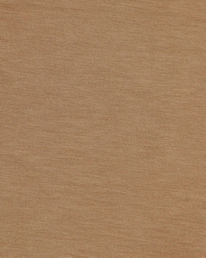 detail view of camel luxe long sleeve bodysuit