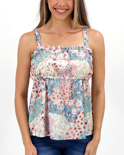 Cami Top Pastel Patchwork Front