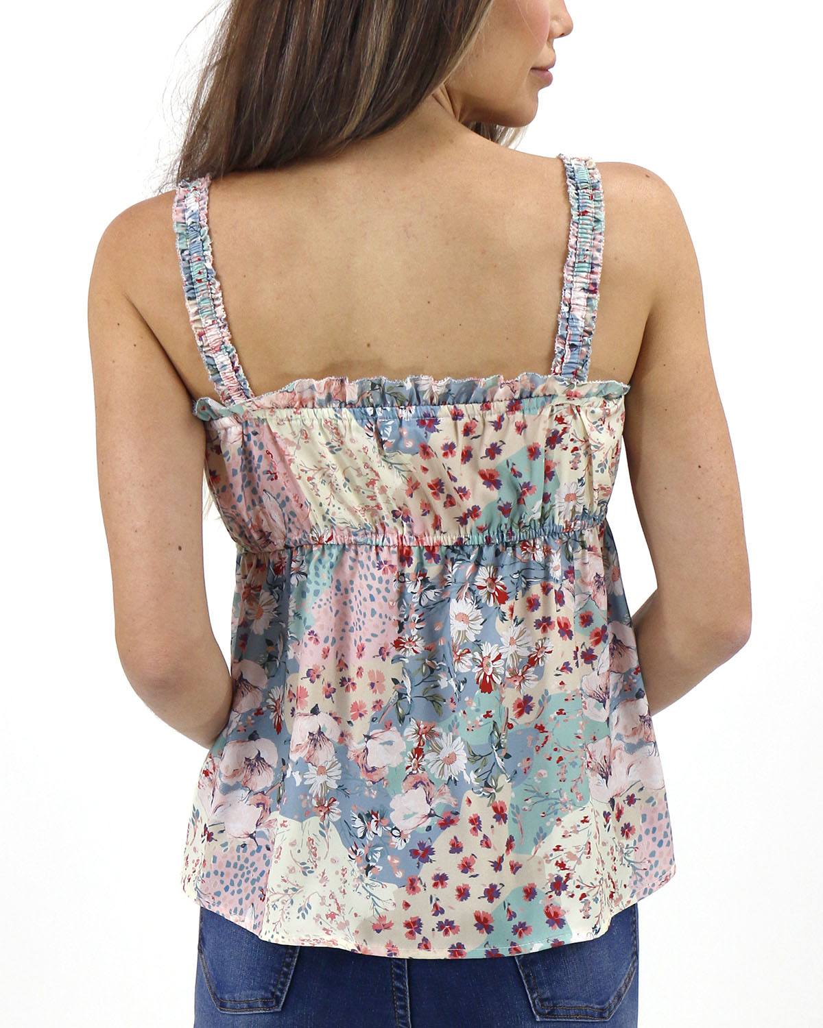 Cami Top Pastel Patchwork Back