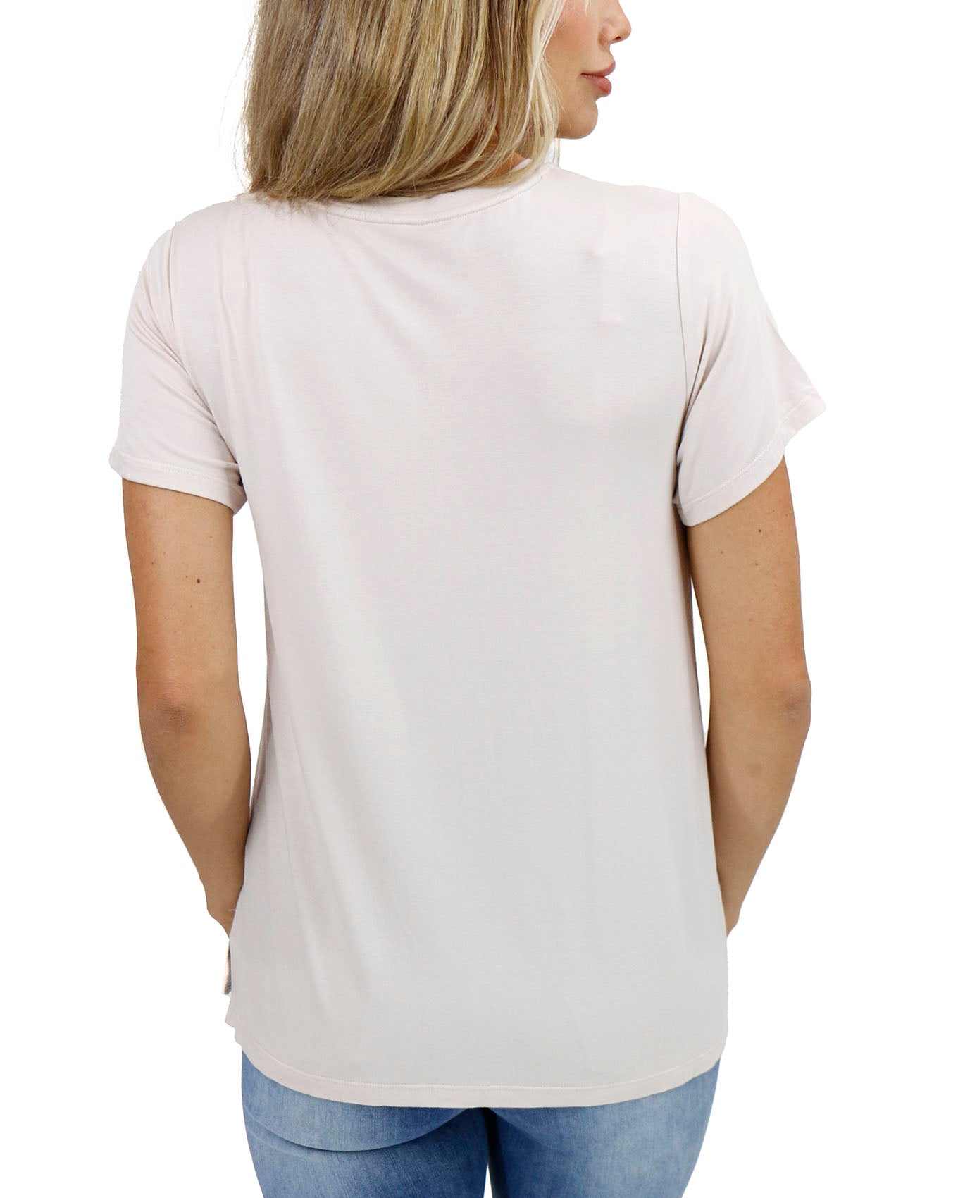 Back stock shot of Scenic Watercolor VIP Favorite Perfect Scoop Neck Graphic Tee