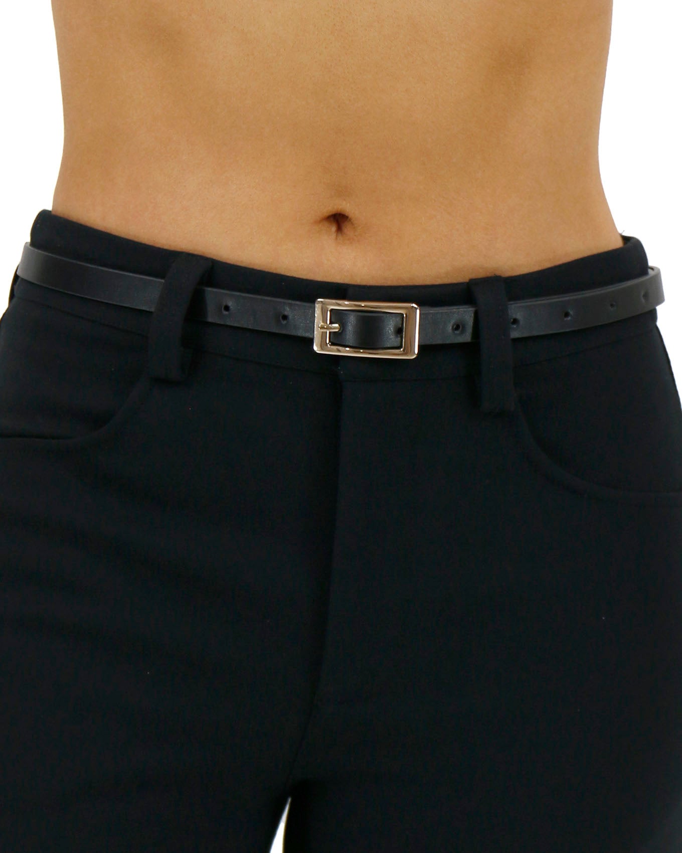 Skinny Black Fashion Belt