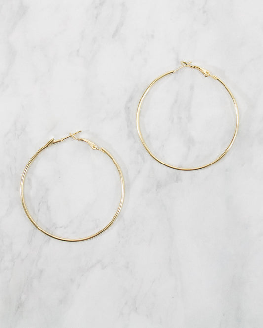 Mel's Favorite Hoop Earrings in Gold