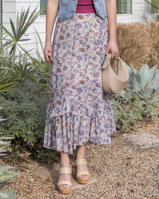 Floral maxi skirt