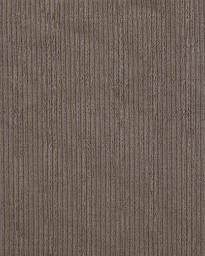 view of fabric on square neck perfect fit tank top in mocha