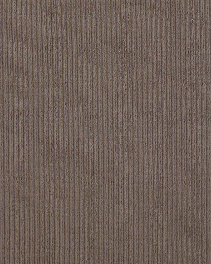 view of fabric on square neck perfect fit tank top in mocha