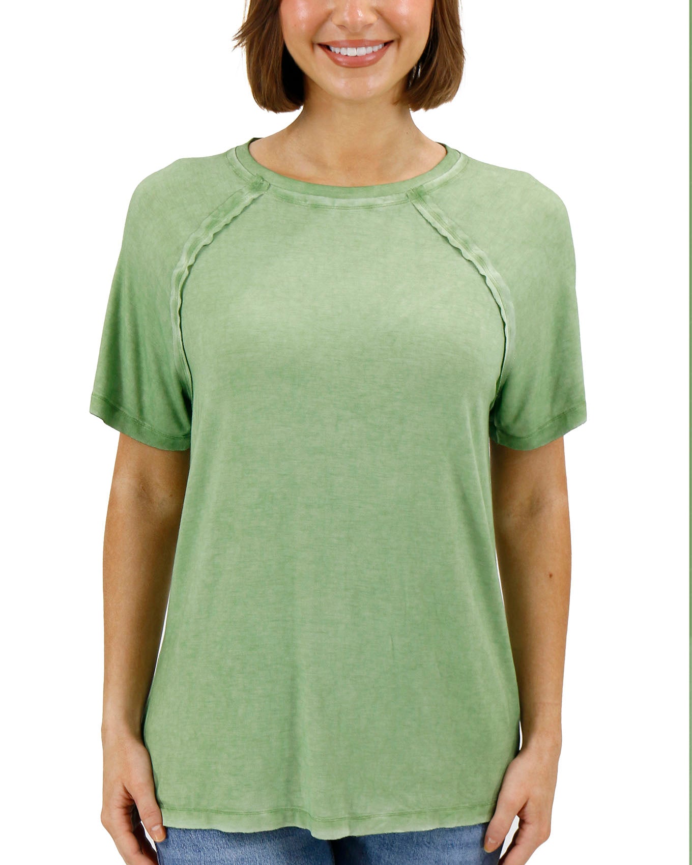 Mineral Washed Mineral Green Raglan Tee - FINAL SALE
