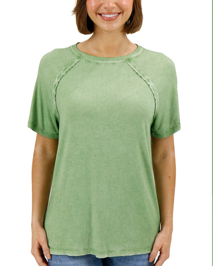 Mineral Washed Mineral Green Raglan Tee - FINAL SALE