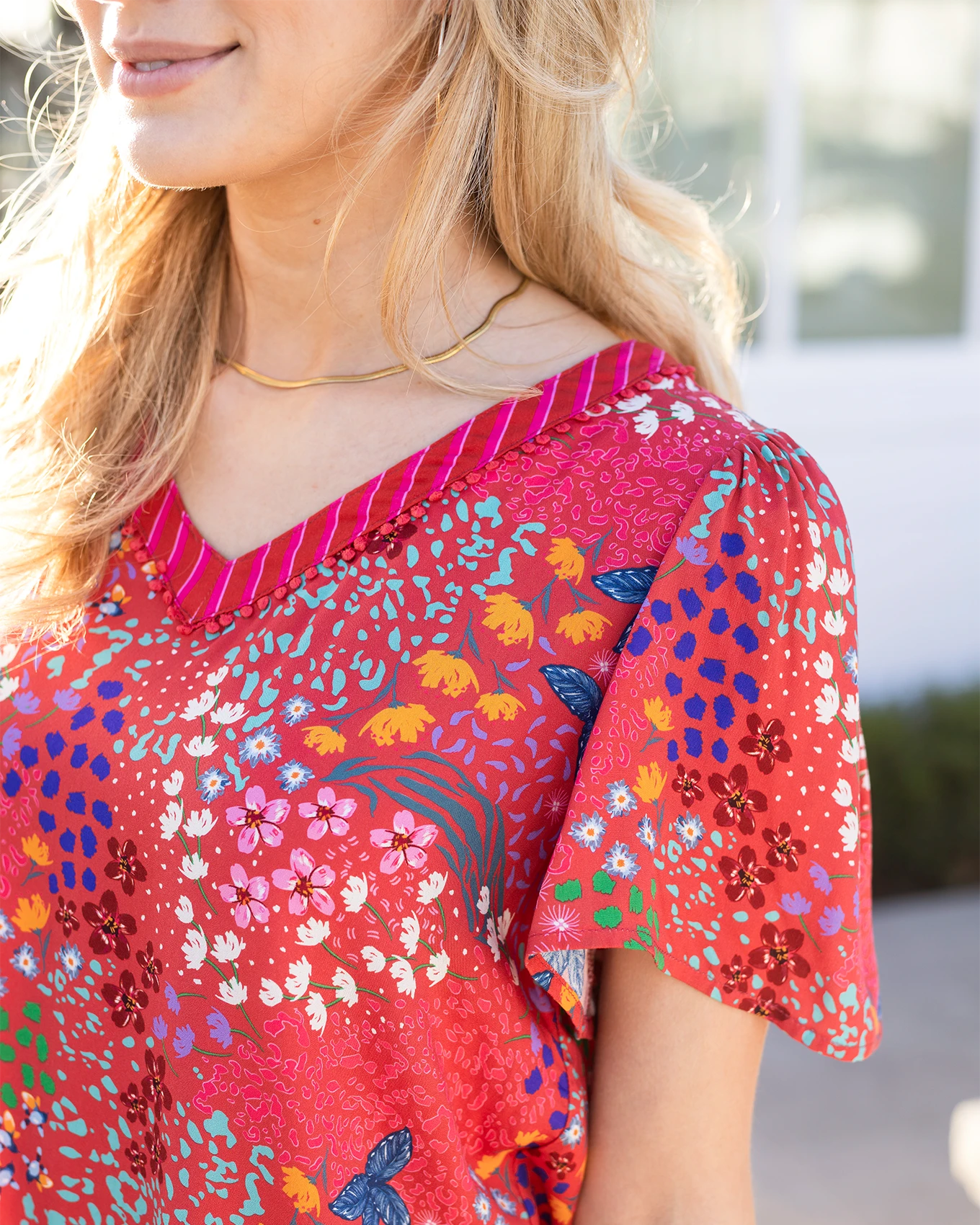 v neck blouse
