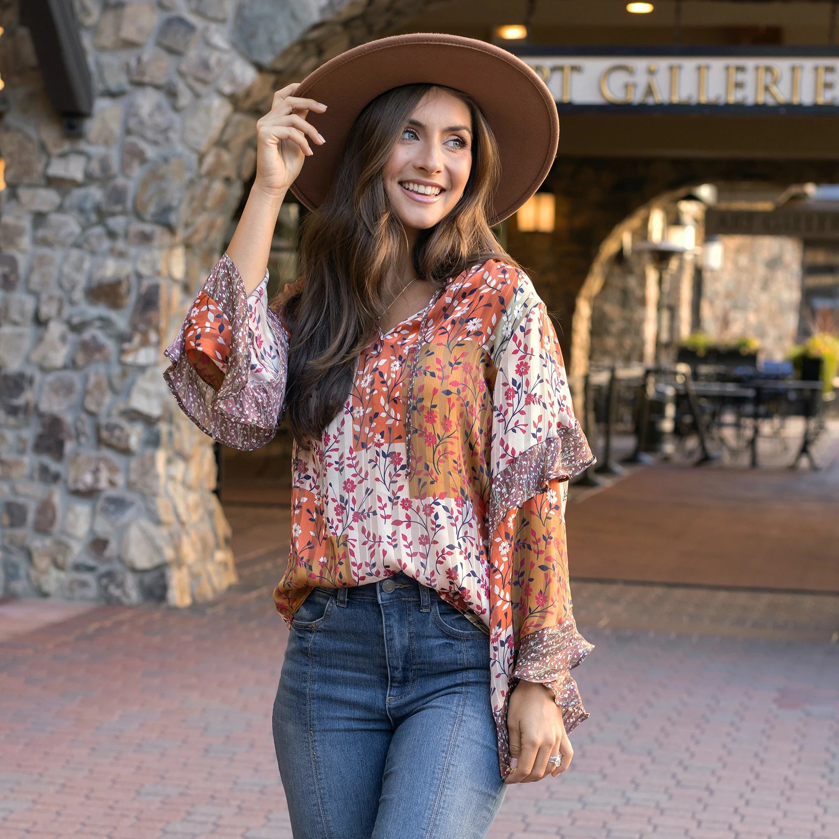 Mixed Print Autumn Patchwork Ruffle Top - FINAL SALE - Grace and Lace Mixed Print Autumn Patchwork Ruffle Top - FINAL SALE - Grace and Lace