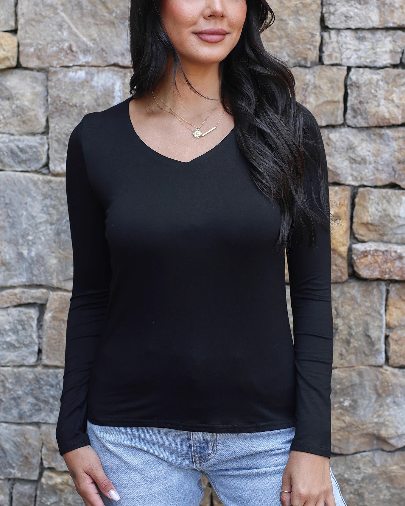 ◆GLOWNY◆ G MODAL LONG SLEEVE BLACK GC24WTLS003BK MUSINSA | GLOWNY G MODAL LONG SLEEVE (BLACK)