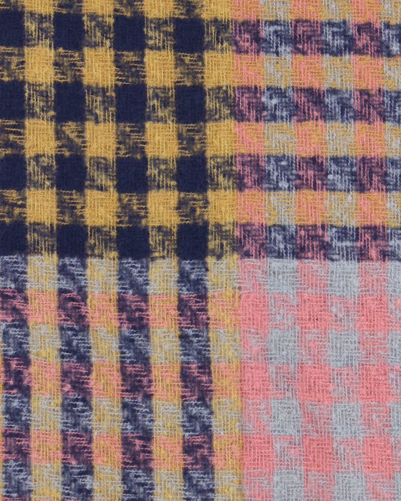 detailed view of multi check scarf
